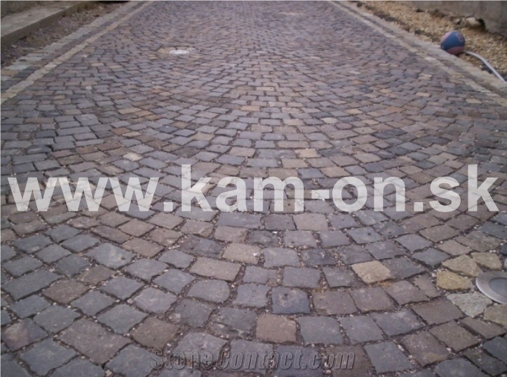 Salome Andesite Cube Stone Pavers, Brown Andesite Cube Stone