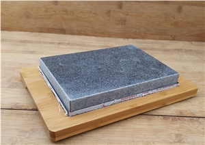 Cookware Of Cooking Stone, Bamboo Plate with Cooking Stone,Cooking Stone Grill Set, Hot Lava Stone Grill, Steak Stone