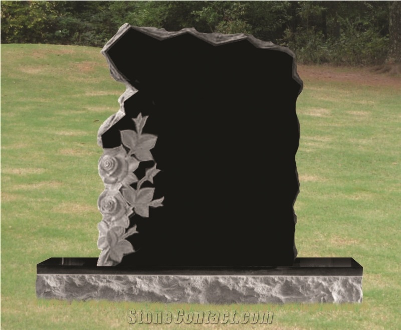 Cheap Price Dolphin Sculpture Sesame White/ G603 Granite Western Style Tombstones/ Single Monuments/ Upright Monuments/ Engraved Tombstones/ Engraved Headstones