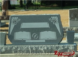 Cheap Price Good Quality Flat Top Double Design Sesame Gray/ Dark Gray/ G654/ Impala Black Granite Double Monuments/ Monument Design/ Western Style Tombstones/ Cemetery Tombstones/ Gravestone
