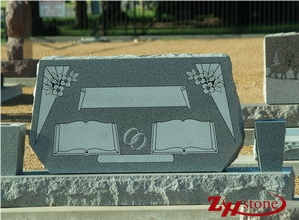 Cheap Price Good Quality Flat Top Double Design Sesame Gray/ Dark Gray/ G654/ Impala Black Granite Double Monuments/ Monument Design/ Western Style Tombstones/ Cemetery Tombstones/ Gravestone