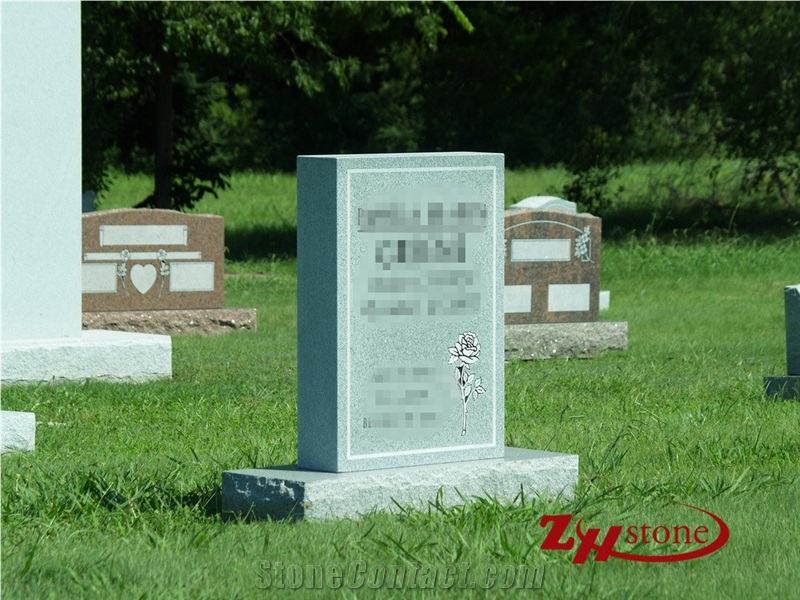 Cheap Price Good Quality Flat Top Double Design Sesame Gray/ Dark Gray/ G654/ Impala Black Granite Double Monuments/ Monument Design/ Western Style Tombstones/ Cemetery Tombstones/ Gravestone