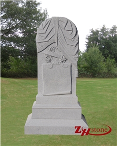 Cheap Price Good Quality Flat Top Double Design Sesame Gray/ Dark Gray/ G654/ Impala Black Granite Double Monuments/ Monument Design/ Western Style Tombstones/ Cemetery Tombstones/ Gravestone