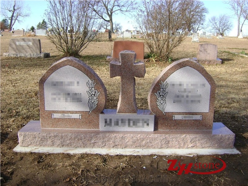 Cheap Price Heart Design with Side Vase Sesame White/ G603 Granite Heart Tombstones/ Single Monuments/ Upright Monuments/ Engraved Tombstones/ Headstones