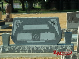 Cheap Price Polished Straight Sesame White/ G603 Granite Tombstone Design/ Western Style Monuments/ Headstones/ Monument Design/ Upright Monuments