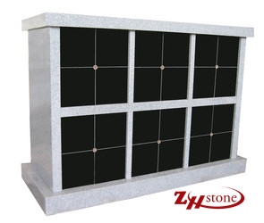 Good Quality 4 Crypts G603/ Sesame White/ Shanxi Black Granite Columbarium/ Cemetery Columbarium/ Cremation Columbarium