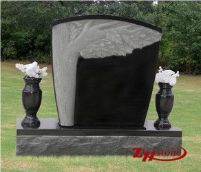 Good Quality Cheap Price Natural Finish Bible and Flower Engraving G603/ Sesame White Granite Single Monuments/ Upright Monuments/ Engraved Tombstones/ Headstones/ Engraved Headstones