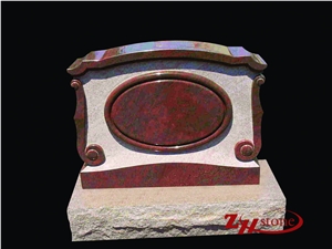Good Quality Custom Design Multicolor Red Granite Tombstone Design/ Monument Design/ Western Style Monuments/ Upright Monuments/ Headstones