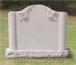 Good Quality Natural Serp with Flower Carving Verde Crystal Granite Tombstone Design/ Western Style Tombstone/ Single Monuments/ Upright Monuments/ Headstones