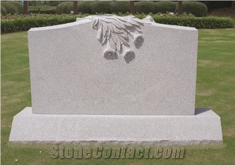 Good Quality Natural Serp with Flower Carving Verde Crystal Granite Tombstone Design/ Western Style Tombstone/ Single Monuments/ Upright Monuments/ Headstones