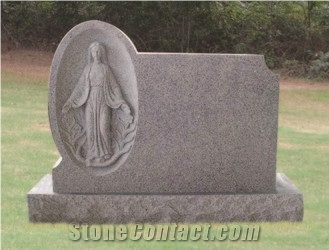 Good Quality Natural Serp with Flower Carving Verde Crystal Granite Tombstone Design/ Western Style Tombstone/ Single Monuments/ Upright Monuments/ Headstones