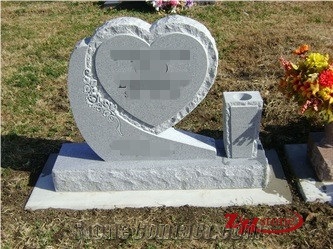 Good Quality Typical Wing Monument with Corner Checks and Side Vases Dakota Mahogany Granite Tombstone Design/ Monument Design/ Western Style Monuments/ Western Style Tombstones/ Double Monuments