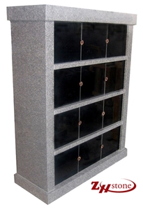 Owan Factory 12 Crypts Straight Design G603/ Sesame White/ Shanxi Black/ Absolute Black Granite Cremation Columbarium/ Columbarium/ Cemetery Colubarium
