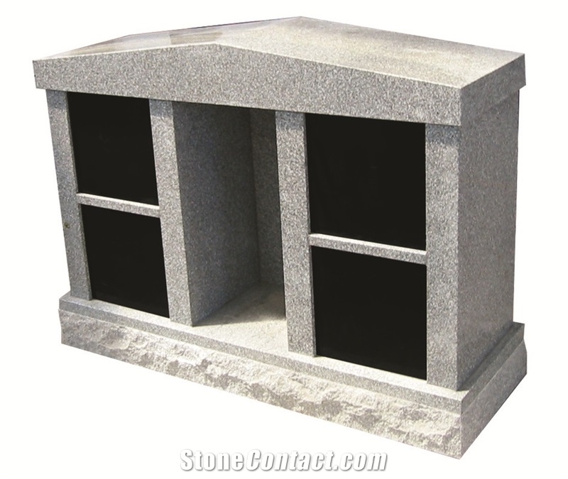 Owan Factory 12 Crypts Straight Design G603/ Sesame White/ Shanxi Black/ Absolute Black Granite Cremation Columbarium/ Columbarium/ Cemetery Colubarium