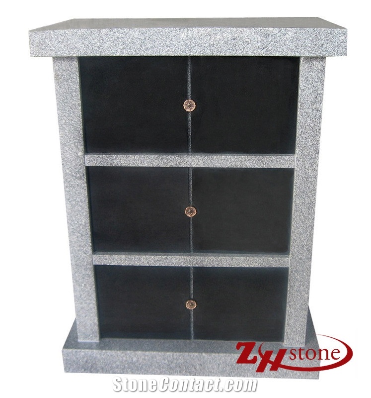 Owan Factory 12 Crypts Straight Design G603/ Sesame White/ Shanxi Black/ Absolute Black Granite Cremation Columbarium/ Columbarium/ Cemetery Colubarium