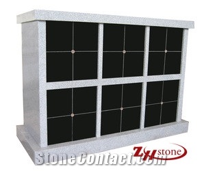 Owan Factory 12 Crypts Straight Design G603/ Sesame White/ Shanxi Black/ Absolute Black Granite Cremation Columbarium/ Columbarium/ Cemetery Colubarium