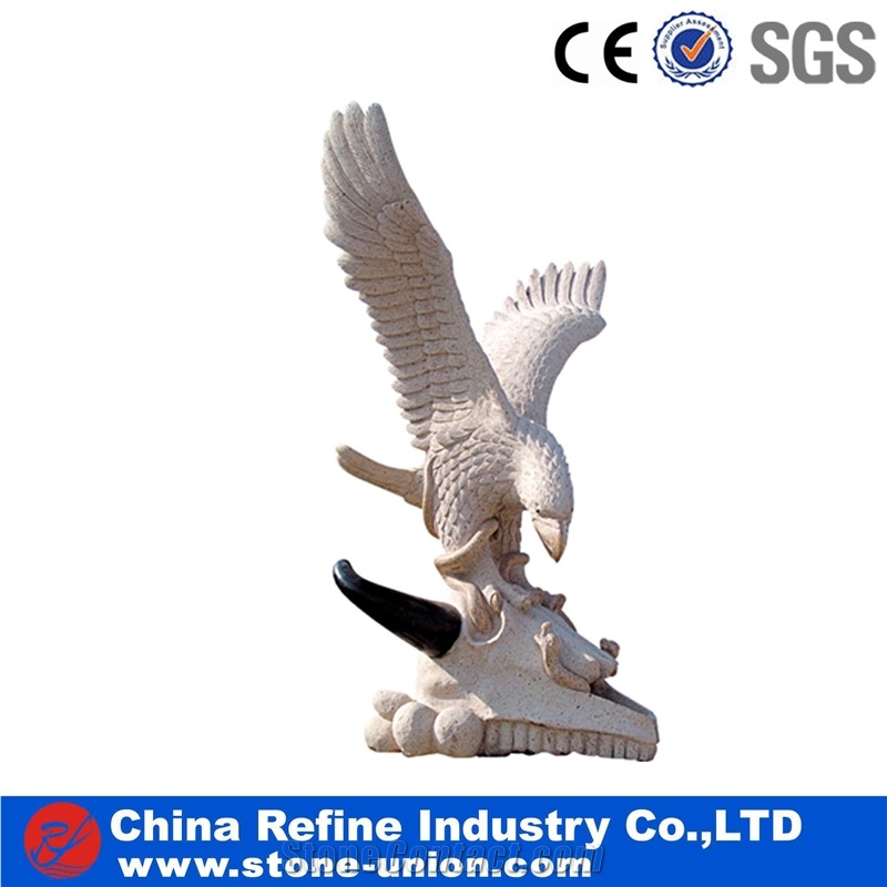 Beige Granite Animal Carving, Natural Granite Sculpture