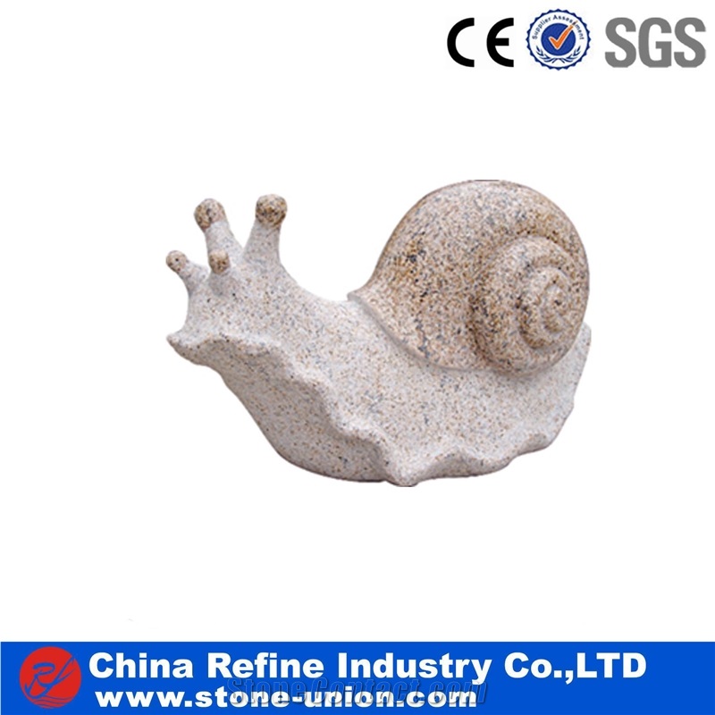 Beige Granite Animal Carving, Natural Granite Sculpture