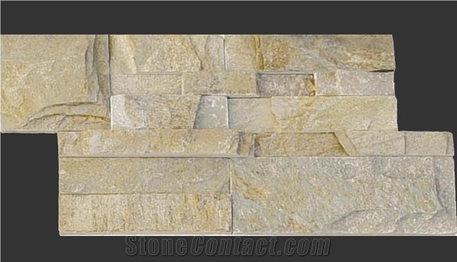 Beige Quartzite Tiles , Cheap Culture Stone from China , European Style Culture Stone