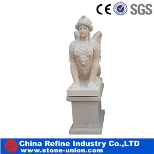 Beige Sand Stone Sculptures,Outdoor Figure Statue,Man and Woman Statue,New Carving Stone Statues for Sale