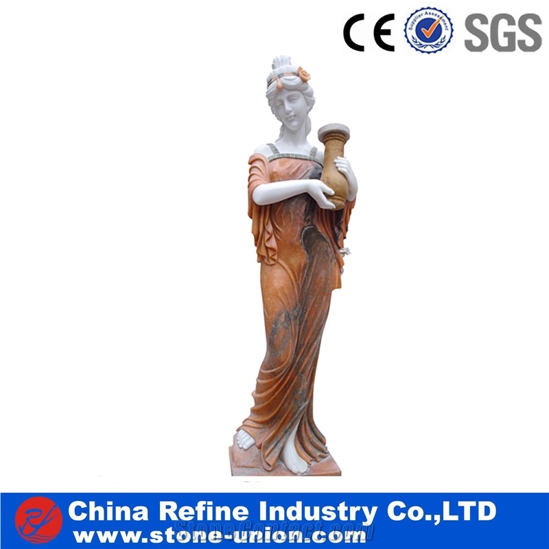 Cheap Multicolor Marble Huamn Sculpture & Statue, Garden Sculptures