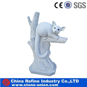 Cute Animals Statue White Animal Statues, Handcarved Animals Sculptures,Landscape Animals Sculptures
