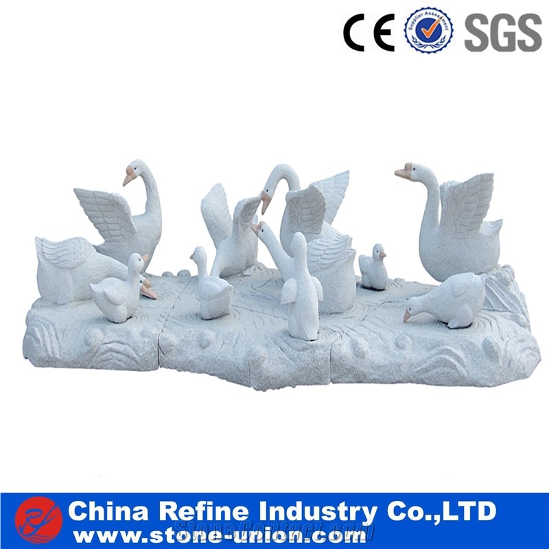 Cute Animals Statue White Animal Statues, Handcarved Animals Sculptures,Landscape Animals Sculptures