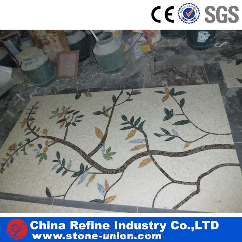 Flower Marble Mosaic Tile , Art Mosaic Pattern,Marble Mosaic Tile Picture Pattern,Mosaic Design Patterns,Mosaic Patterned Tile