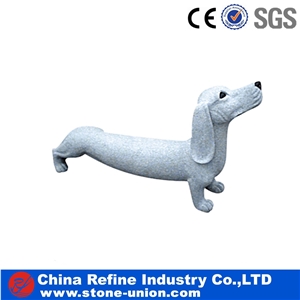Granite Animal Carving, White Granite Sculpture, Statue