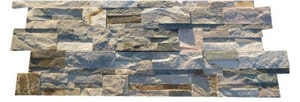 Mixed Color Slate Culture Stone , Brick Stacked Stone , Split Face Culture Stone