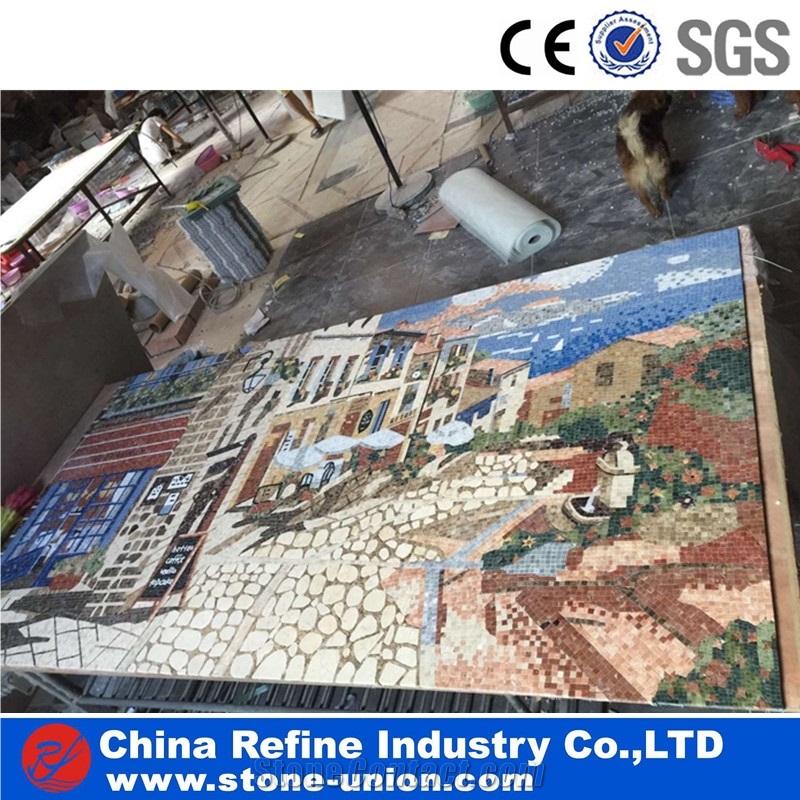 Modern House Home Decoration Marble Mosaic Pattern with Disney Designs,Round Medallions