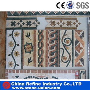 Mosaic Pattern Decorative Floor Tile,Indoor Decorative Stone Mosaic Tile,Waterjet Medallion in Marble Mosaic