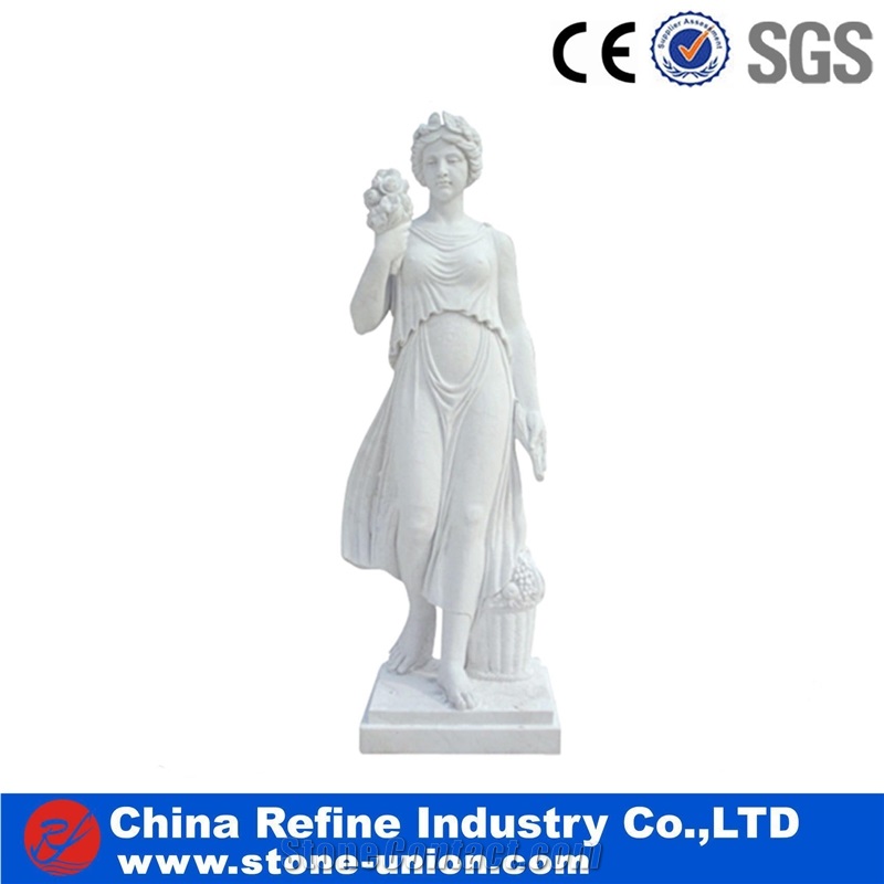 Natural White Marble Figure Statues, Handcarved Sculptures, Western Style Marble Human Sculptures & Statues