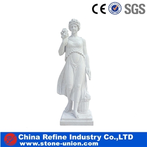 Natural White Marble Figure Statues, Handcarved Sculptures, Western Style Marble Human Sculptures & Statues