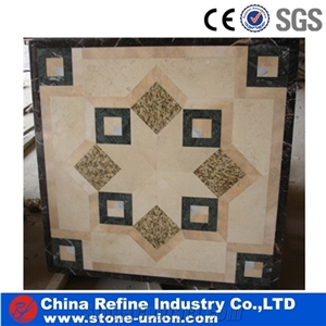 Waterjet Marble Carpet Medallions Pattern for Home Decoration,Polished Round Water Jet Medallions Inlay Flooring Tiles