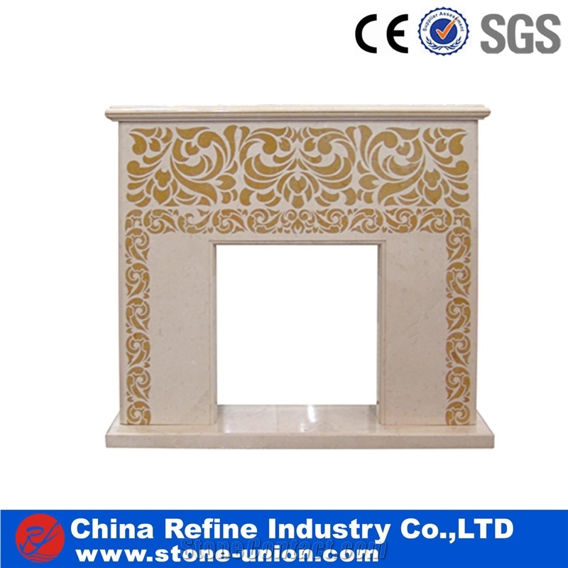 Western Style Fireplace,China Marble Fireplace,Modern Sculptured Fireplace