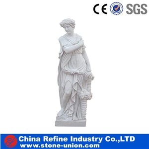 White Marble Figure Statues, Handcarved Sculptures, Western Style Marble Human Sculptures & Statues