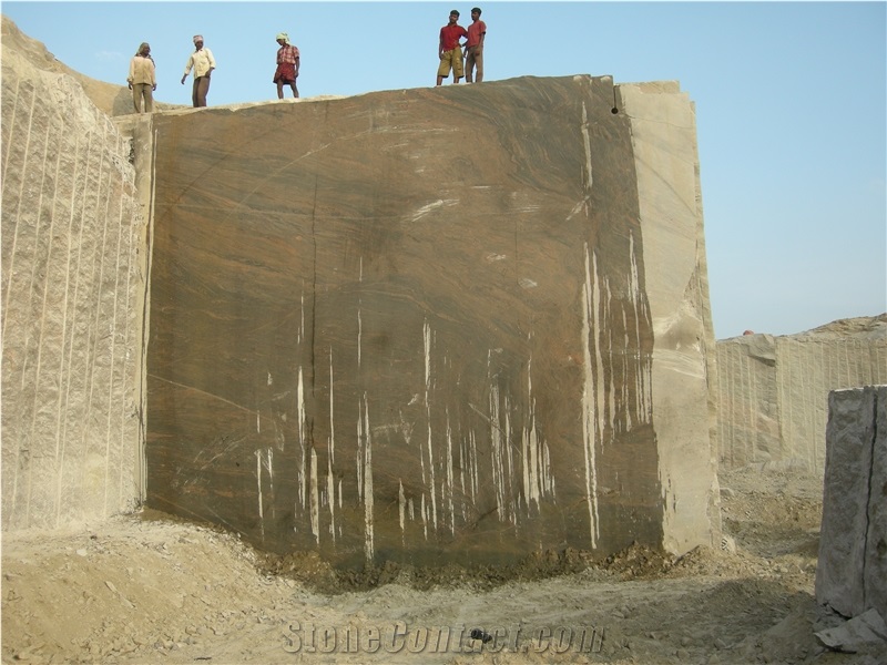 Red Multi Colour Granite Blocks India