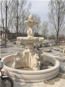 Best Price Beige Marble Fountain