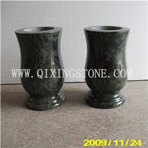 Olive Green Granite Stone Decoration Vase
