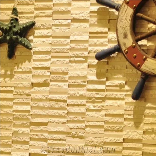 Beige Marble Split Face Mosaic