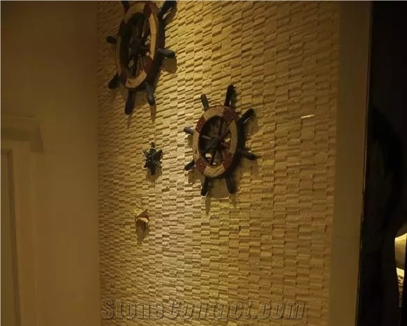 Beige Marble Split Face Mosaic