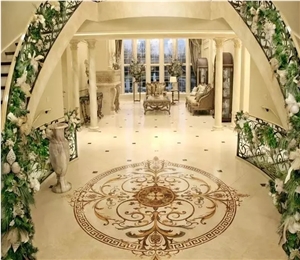 Marble Waterjet Medallions Floor Design Pictures / Marble Floor Design / Marble Medallions Art for Floor