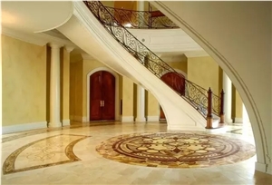 Marble Waterjet Medallions Floor Design Pictures / Marble Floor Design / Marble Medallions Art for Floor