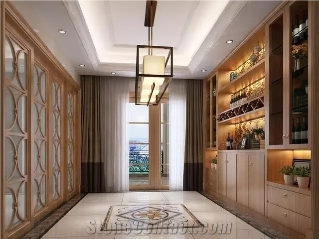 Marble Waterjet Medallions Floor Design Pictures / Marble Floor Design / Marble Medallions Art for Floor