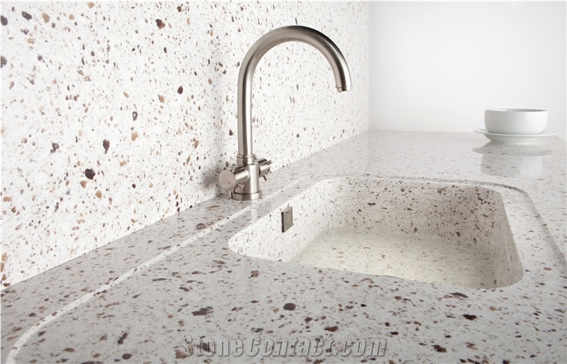 One Piece Bathroom Sink and Countertop
