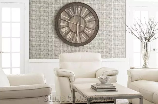 Perlino Bianco Marble Mosaic