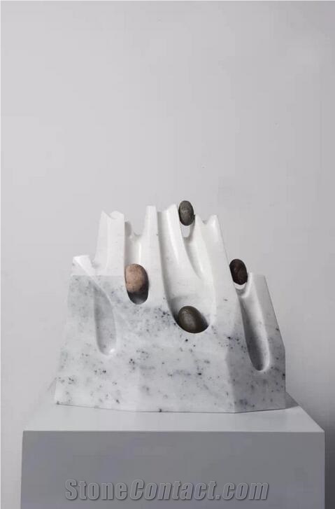 White Marble Statue / Black Marble Statue / Stone Art / Stone Design