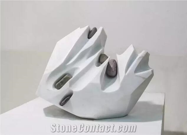 White Marble Statue / Black Marble Statue / Stone Art / Stone Design