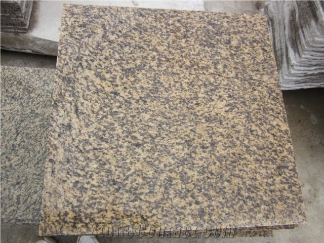 China Tiger Skin Yellow Granite Tiles G717 Giallo Yellow Granite Polished Tiles for Floor Covering